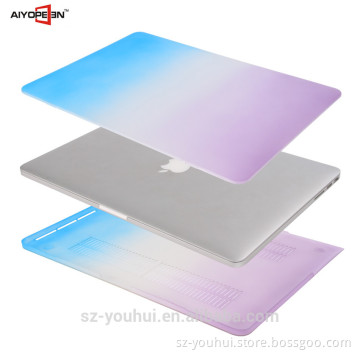 Latest version Rainbow color hard plastic case for Macbook Air